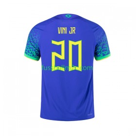 Fußballtrikots Brasilien Vinicius Junior 20 Auswärts Trikotsatz WM 2022